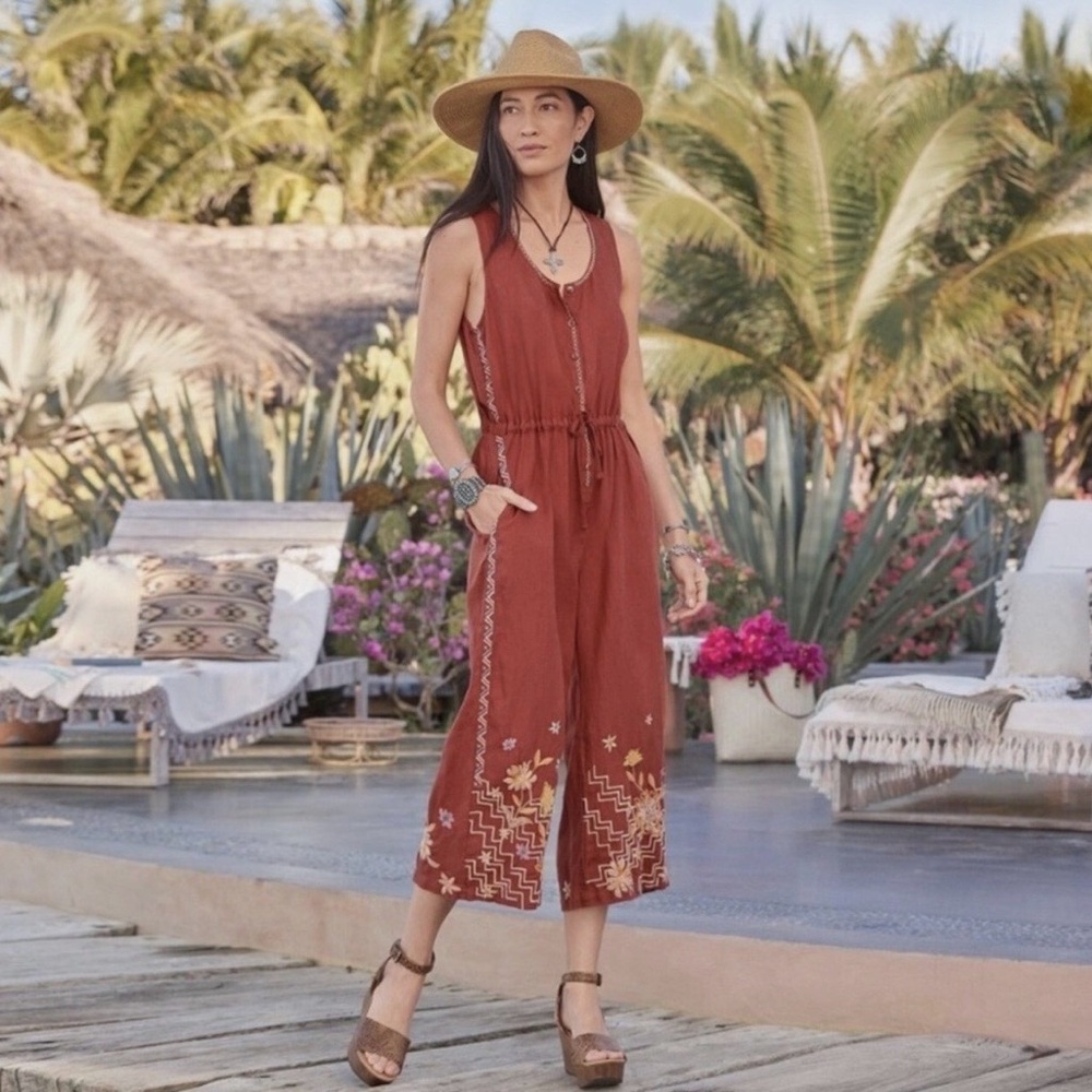 Johnny Was • Elia Linen Tie Jumpsuit